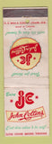 Matchbook Cover - JC John Collins Soda? WEAR