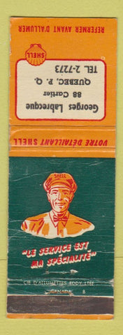 Matchbook Cover - Georges Labrecque Shell oil gas Quebec QC WORN