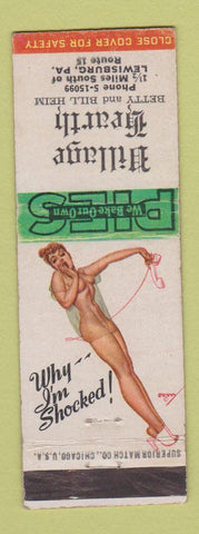 Matchbook Cover - Village Hearth Lewisburg PA pinup