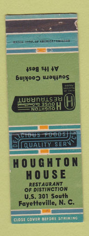 Matchbook Cover - Houghton House Fayetteville NC CREASES