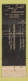 Matchbook Cover - Tony Sweet's Restaurant Miami Beach FL