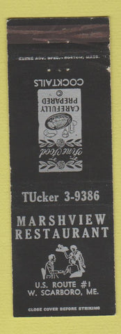 Matchbook Cover - Marshview Restaurant West Scarboro ME