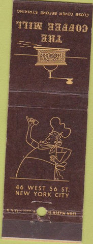 Matchbook Cover - Coffee Mill New York City