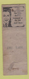Matchbook Cover - Dixie Grill Johnstown NY pinup WORN