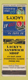 Matchbook Cover - Lacky's Sandwich Shop Champaign IL