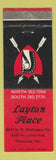 Matchbook Cover - Layton Place Milwaukee WI