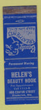 Matchbook Cover - Helen's Beauty Nook Frederick MD salon WEAR