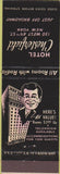 Matchbook Cover - Hotel Chesterfield New York City black