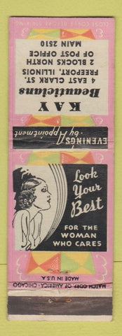 Matchbook Cover - Kay Beauty Salon Freeport IL WEAR
