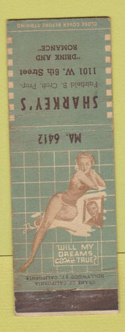 Matchbook Cover - Sharkey's Restaurant pinup WEAR