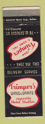 Matchbook Cover - Trimper's Liquor Buffalo NY
