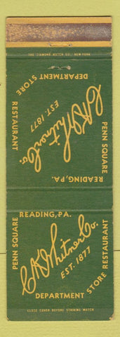 Matchbook Cover - Whitman Department Store Restaurant Reading PA WEAR