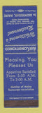 Matchbook Cover - Whittemore's Restaurant Skowhegan MI BLUE