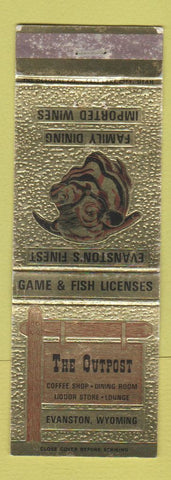 Matchbook Cover - The Outpost Restaurant Evanston WY WEAR