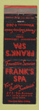 Matchbook Cover - Frank's Spa Restaurant New York Citye WORN