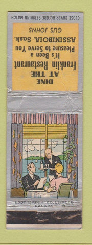 Matchbook Cover - Franklin Restaurant Assiniboia SK WORN