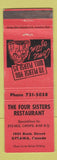 Matchbook Cover - Four Sisters Restaurant Ottawa ON RED WEAR