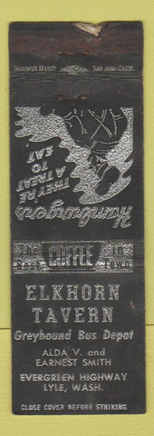 Matchbook Cover - Elkhorn Taver nLyle WA WORN