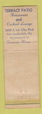 Matchbook Cover - Terrace Patio Restaurant Fort Lauderdale FL
