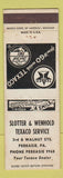 Matchbook Cover - Slotter & Wenhold Texaco oil gas Perkasie PA