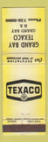 Matchbook Cover - Grand Bay Texaco oil gas NB WORN