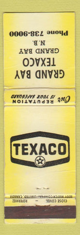 Matchbook Cover - Grand Bay Texaco oil gas NB WORN