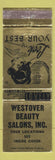 Matchbook Cover - Westover Beauty Salon Rehoboth Greenville