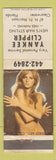 Matchbook Cover - Yankee Clipper Salon Clearwater FL pinup WEAR