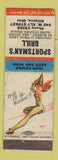 Matchbook Cover - Sportsman's Grill Alliance OH pinup WEAR