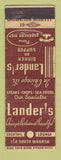 Matchbook Cover - Lander's Restaurant Chicago IL WEAR
