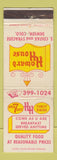 Matchbook Cover - Howard House Denver Colorado Colfax