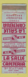 Matchbook Cover - La Salle Cafeteria New York City WEAR