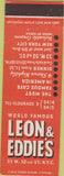 Matchbook Cover - Leon Eddies New York City