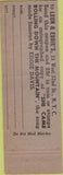 Matchbook Cover - Leon Eddies New York City