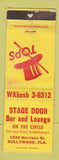 Matchbook Cover - Stage Door Bar Lounge Hollywood FL WORN