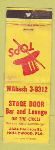 Matchbook Cover - Stage Door Bar Lounge Hollywood FL WORN