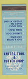 Matchbook Cover - United Tool and Cutter Corp New York City