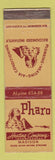 Matchbook Cover - Pharo Heating Company Madison WI WEAR