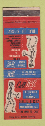 Matchbook Cover - WB Plumbing Heating Norfolk VA