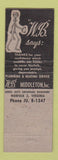 Matchbook Cover - WB Plumbing Heating Norfolk VA