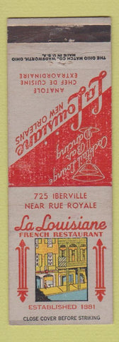 Matchbook Cover - La Louisiane Restaurant French New Orleans LA