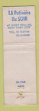Matchbook Cover - La Potiniere French Restaurant New York City WORN