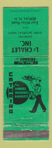 Matchbook Cover - Le Chalet Inc Berlin NH WEAR