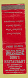 Matchbook Cover - Dino's Restaurant San Francisco CA WEAR