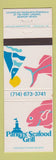 Matchbook Cover - Parkers' Seafood Grill Newport Beach CA