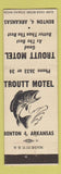 Matchbook Cover - Troutt Motel Benton AR