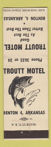 Matchbook Cover - Troutt Motel Benton AR
