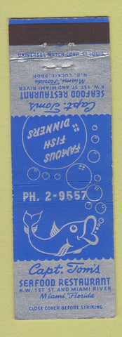 Matchbook Cover - Capt. Tom's Seafood Restaurant Miami FL