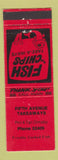 Matchbook Cover - Fifth Avenue Takeaways Fish Chips New Zealand