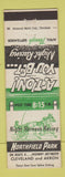 Matchbook Cover - Northfield Park Horse Racing Cleveland Akron OH